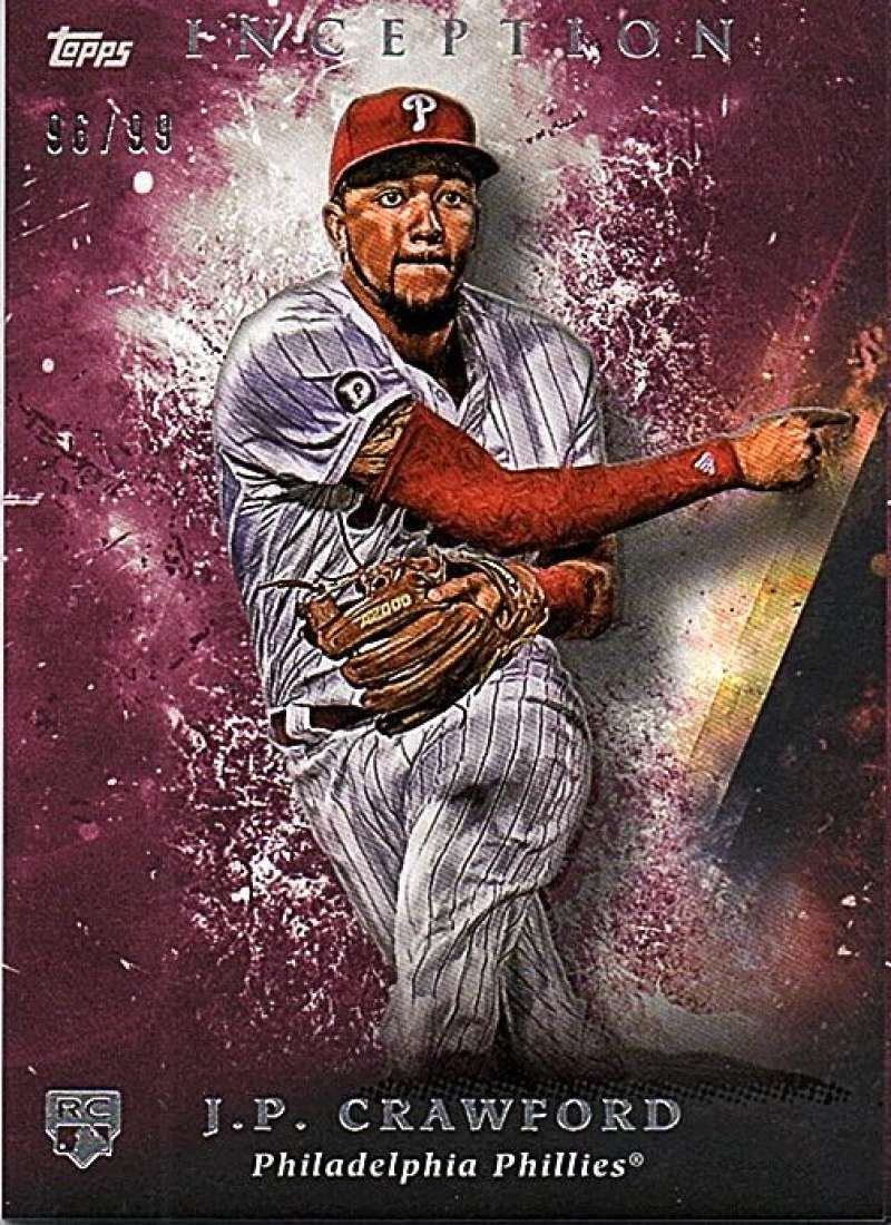 2018 Topps Inception Magenta #78 J.P. Crawford RC Rookie 96/99 Phillies MLB Baseball Trading Card