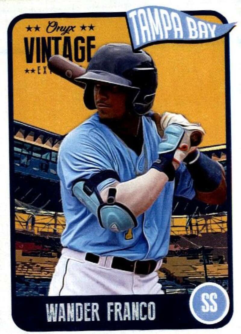 2020 Onyx Vintage Extended Wander Franco RC Rookie Tampa Bay Rays  Baseball Trading Card