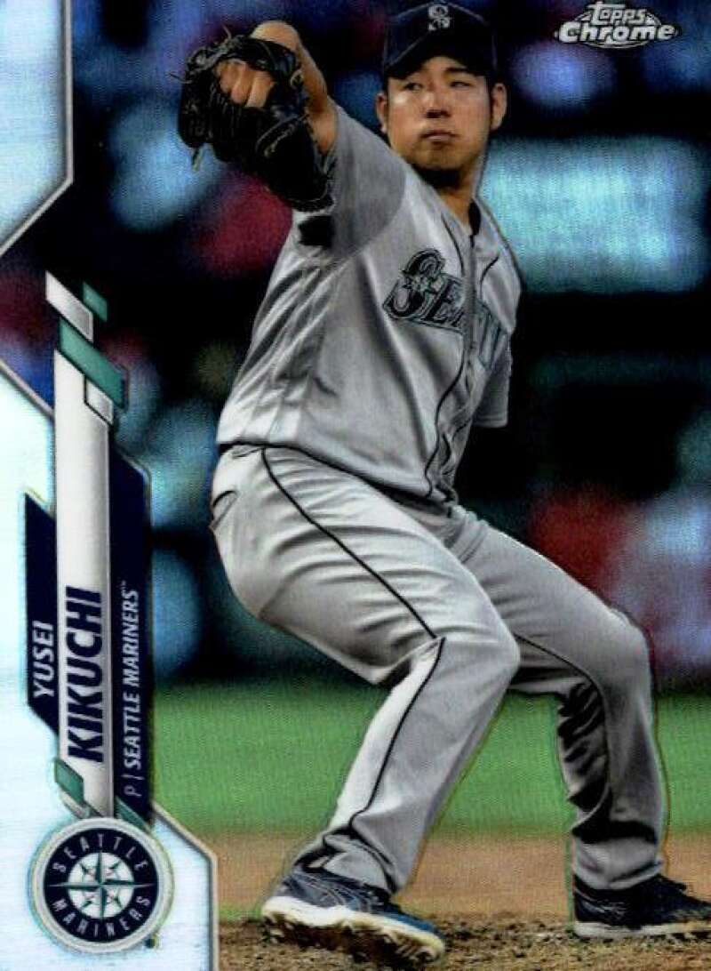 2020 Topps Chrome Refractor #48 Yusei Kikuchi Seattle Mariners  MLB Baseball Trading Card