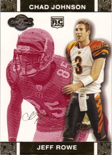 2007 Topps Co-Signers Changing Faces Gold Red #56B Jeff Rowe Chad Johnson /399 NFL Football Trading Card