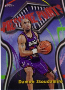 1997-98 Topps Chrome Season's Best Refractors #SB5 Damon Stoudamire NBA Basketball Trading Card