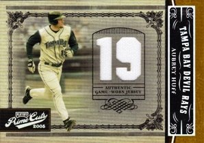 2005 Prime Cuts Material Jersey Number #53 Aubrey Huff Jersey /50 MLB Baseball Trading Card