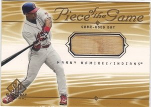 2001 SP Game Bat Edition Piece of the Game #MR Manny Ramirez MLB Baseball Trading Card