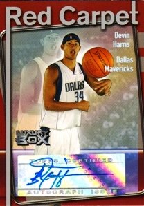 2004-05 Topps Luxury Box Red Carpet Autographs #DEH Devin Harris/135 NBA Basketball Trading Card