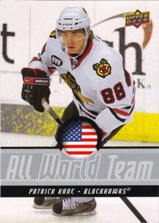 2008-09 Upper Deck All-World Team #AWT15 Patrick Kane SP NHL Hockey Trading Card