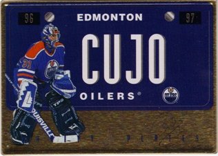 1996-97 Leaf Preferred Vanity Plates Gold #13 Curtis Joseph NHL Hockey Trading Card